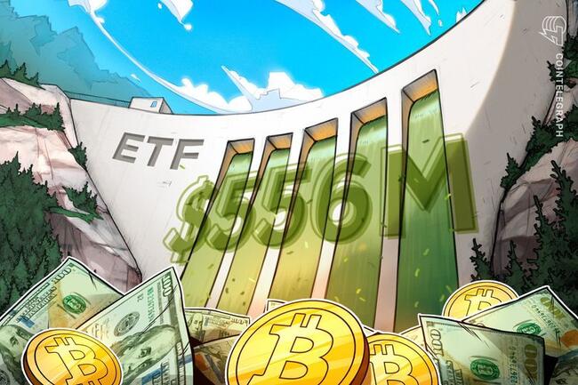 5.56 亿美元的比特币 ETF 现货流入预示着投资者情绪的重大转变