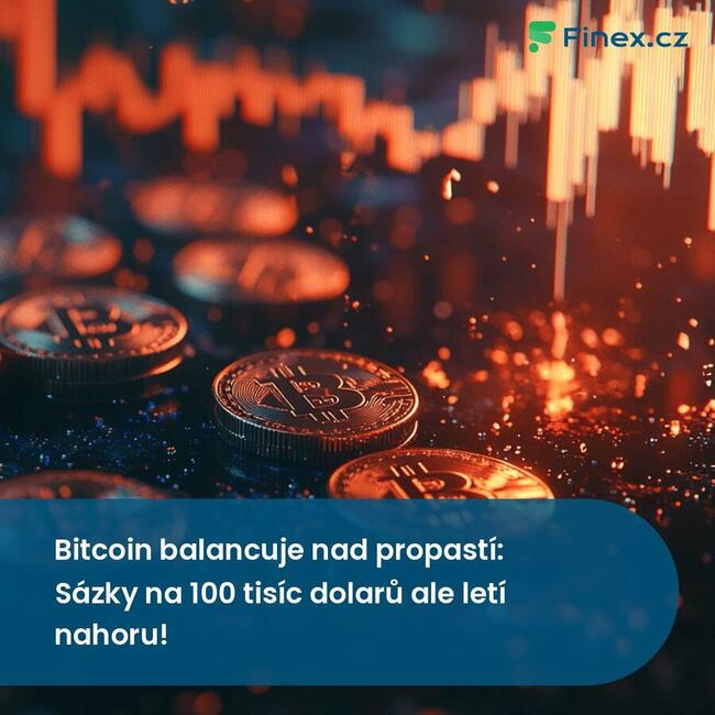 Bitcoin balancuje nad propastí: Sázky na 100 tisíc dolarů ale letí nahoru!