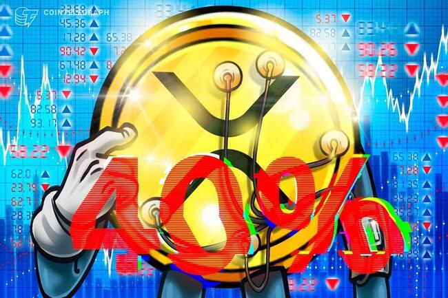 XRPに40〜50％の調整リスク　逆カップ＆ハンドル形成とオンチェーン分析が警告