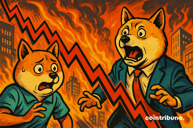 Crypto : Dogecoin et Shiba Inu à la peine, les signaux passent au rouge !