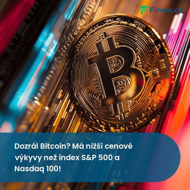 Dozrál Bitcoin? Má nižší cenové výkyvy než index S&P 500 a Nasdaq 100!