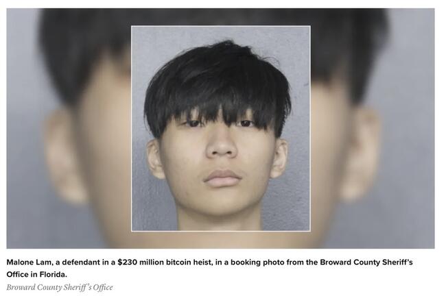美司法部起訴社交工程詐團共12名成員，組織主腦 Malone Lam 只有 22 歲