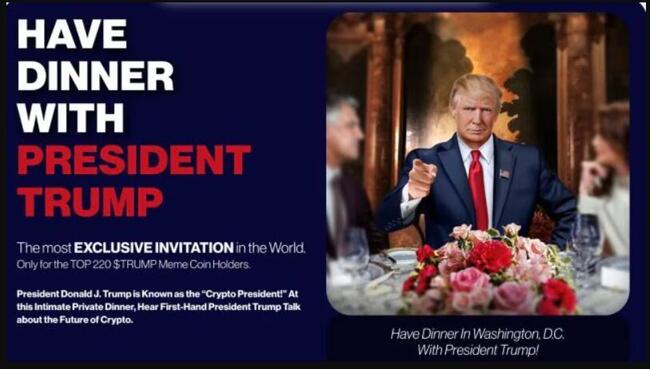 Ma lesz Donald Trump mémcoin-vacsorája