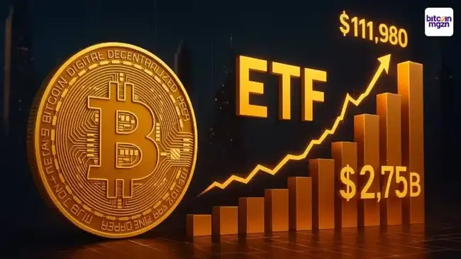 Bitcoin ETF instroom piekt naar $2,75 miljard