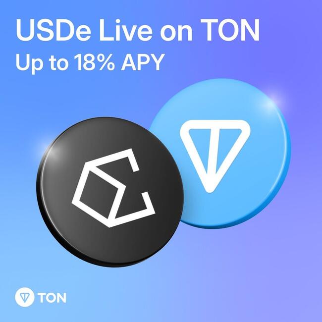 Ethena Labs Launches USDe on TON Blockchain With Ston.fi, Offering Up to 18% APY to 1 Billion Telegram Users