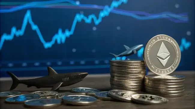 이더리움($ETH) 고래·상어 지갑, 149만 개 매집…저가 매수 본격화