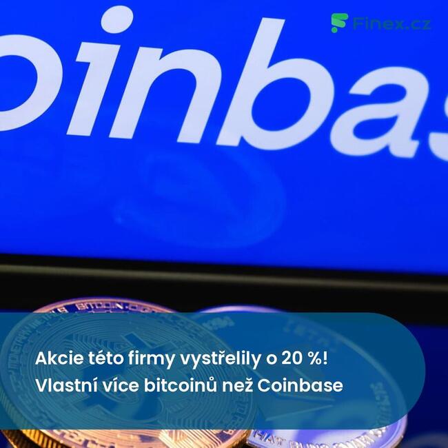 Akcie této firmy vystřelily o 20 %! Vlastní více bitcoinů než Coinbase