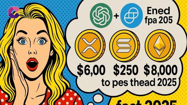 ChatGPT e Gemini rivelano il prezzo di XRP, SOL ed ETH per la fine del 2025