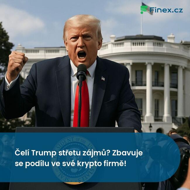 Čelí Trump střetu zájmů? Zbavuje se podílu ve své krypto firmě!