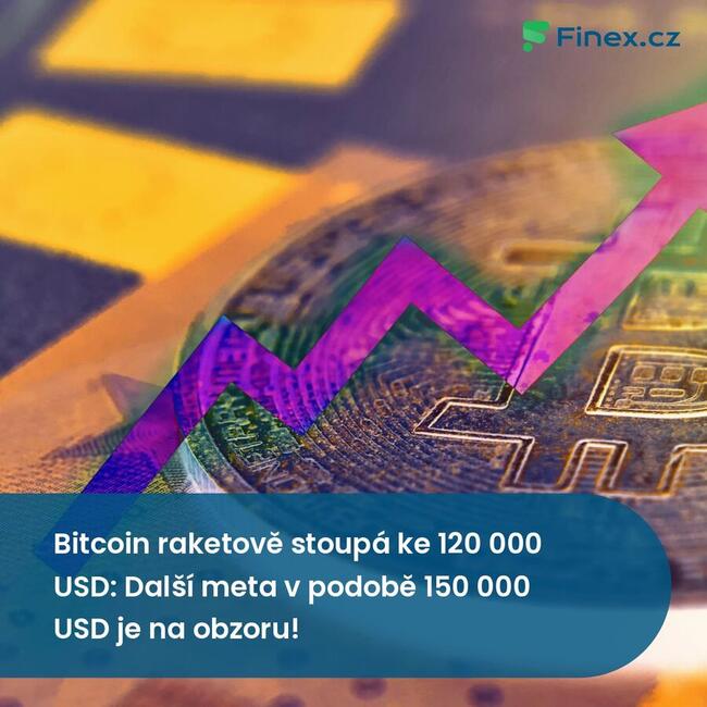 Bitcoin raketově stoupá ke 120 000 USD: Další meta v podobě 150 000 USD je na obzoru!