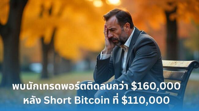 พบนักเทรดพอร์ตติดลบกว่า $160,000 หลัง Short Bitcoin ที่ $110,000 