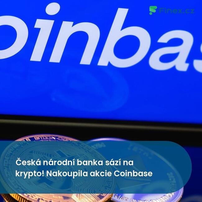 Česká národní banka sází na krypto! Nakoupila akcie Coinbase