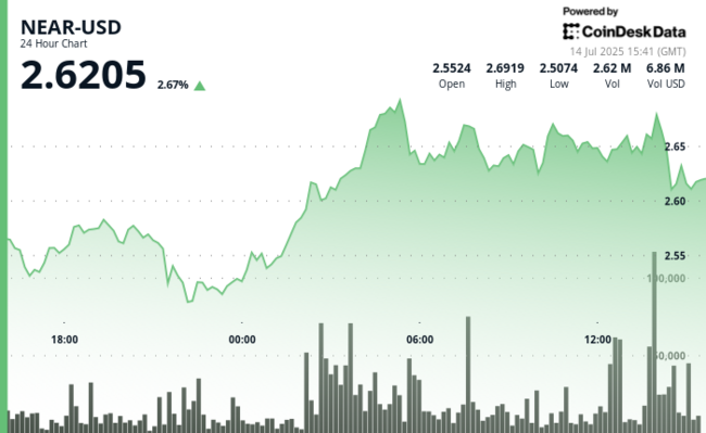 NEAR registra un'impennata del 7% in un forte rally di recupero rialzista
