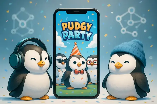 Pudgy Penguins胖企鵝手遊《Pudgy Party》將上線AppStore、GooglePlay，預先註冊開跑