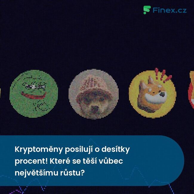 Kryptoměny posilují o desítky procent! Které se těší vůbec největšímu růstu?