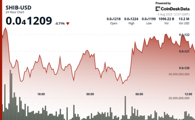 Le Bande di Bollinger di Shiba Inu le più strette da febbraio 2024 dopo un calo settimanale del 13%