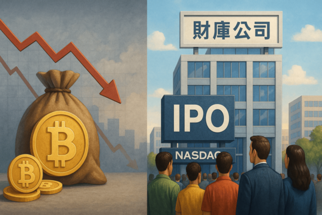 囤幣溢價走低，比特幣「儲備公司」被美股 IPO 搶走了風頭
