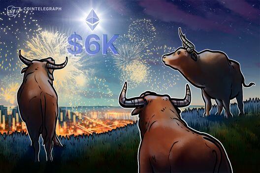 イーサリアム　強気パターン確認で6000ドル到達の可能性も