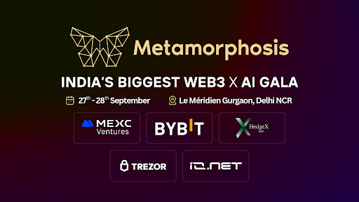 New Delhi, India – [10 Sept, 2025] The fourth edition of Metamorphosis, India’s flagship summit exploring the convergence of artificial intelligence and blockchain, will take place in Delhi NCR on September 27-28, 2025, at Le Meridien, Gurgaon. Organized by Octaloop, the collective behind the India Blockchain Tour (IBT), Metamorphosis has