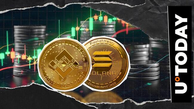 Solana (SOL) loses fifth place to Binance Coin (BNB) despite $1.65 billion treasury boost