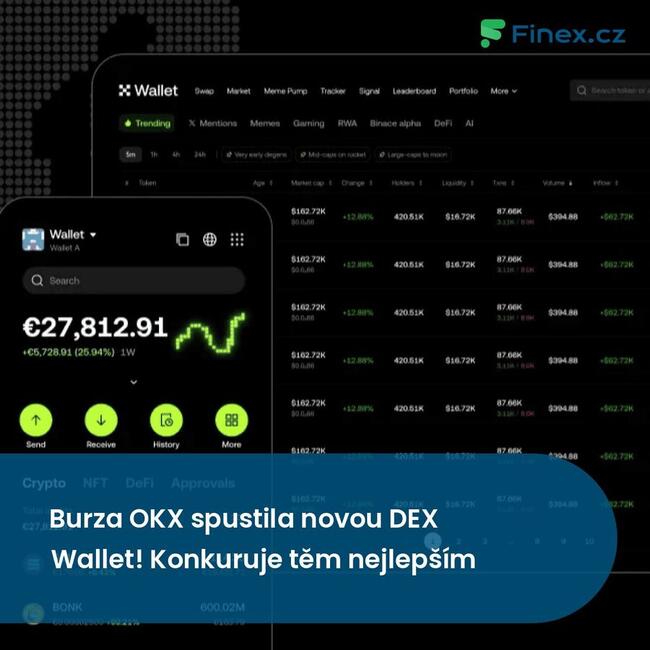 Burza OKX spustila novou DEX Wallet! Konkuruje těm nejlepším
