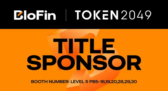 BloFin tài trợ chính cho TOKEN2049 Singapore, ra mắt gian hàng lớn nhất từ ​​trước đến nay