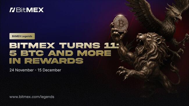 BitMEX lance la campagne ‘BitMEX Legends’ avec une cagnotte de 5 BTC pour célébrer ses 11 ans !