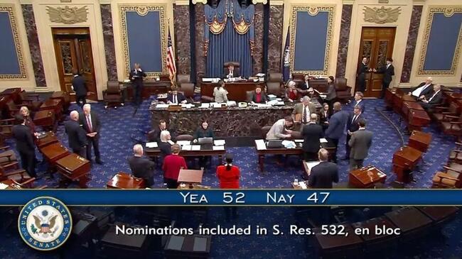 Le Sénat américain s'approche du dernier vote sur la confirmation des régulateurs cryptographiques à la CFTC et à la FDIC