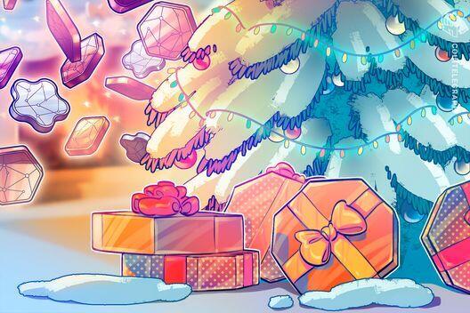 Pudgy Penguins an Weihnachten auf der Las Vegas Sphere abgebildet