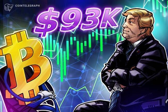 COINTELEGRAPH: Trump threatens military operation in Colombia as Bitcoin rises to $93K