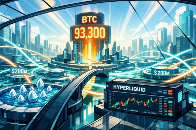 下重注！某 Hyperliquid 巨鯨做多 2,070 枚比特幣，看漲比特幣反彈到 93,300 美元