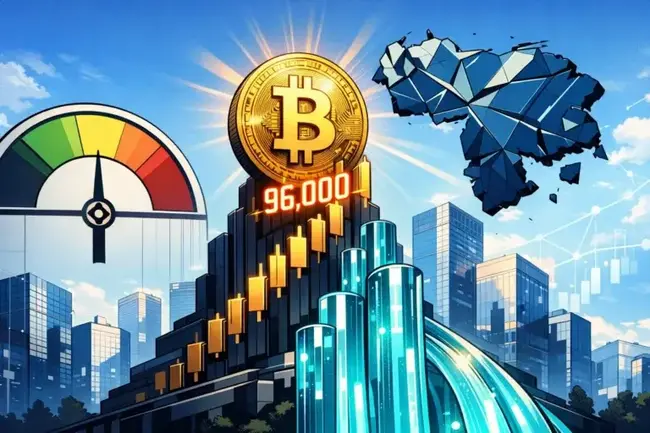 夯！比特幣突破9.6萬美元、以太坊站上$3300，全網爆倉7.5億美元「空頭遭清算6.6億鎂」