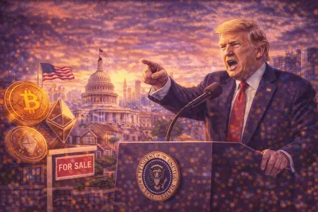 加密市場法案延期至三月，川普要優先處理「華爾街禁買房」政策拼期中選舉