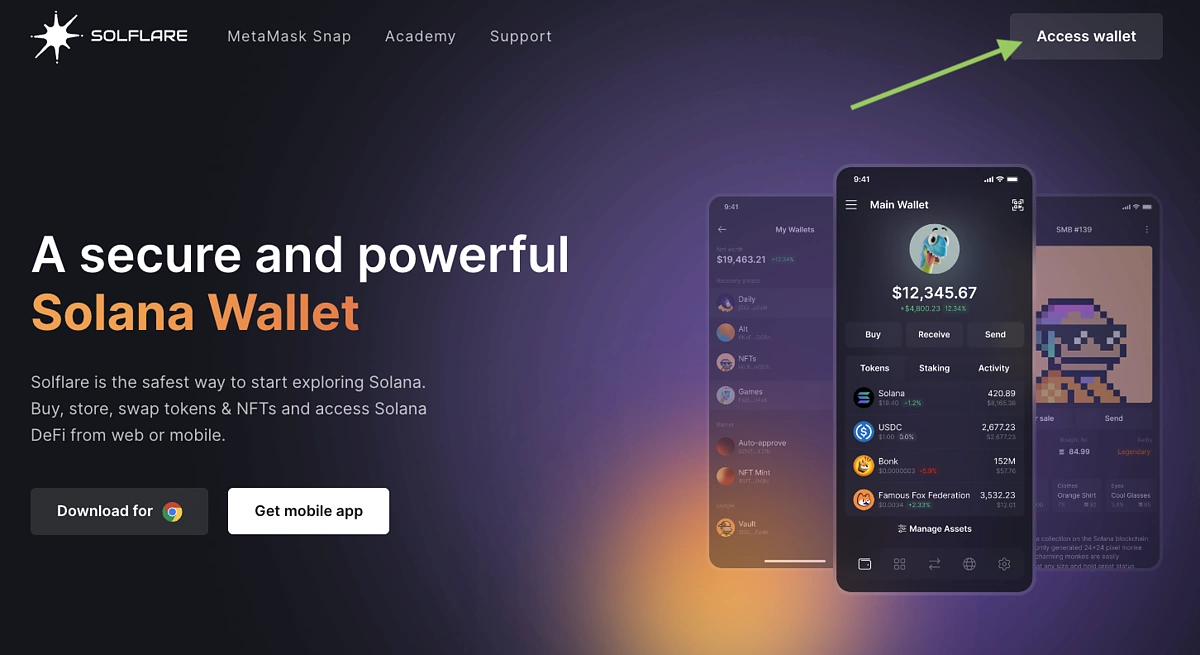 Get Solflare wallet