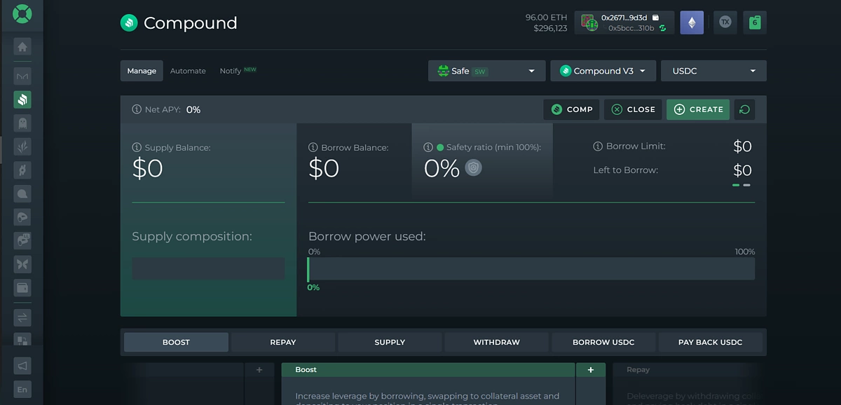 Compound DeFi Saver