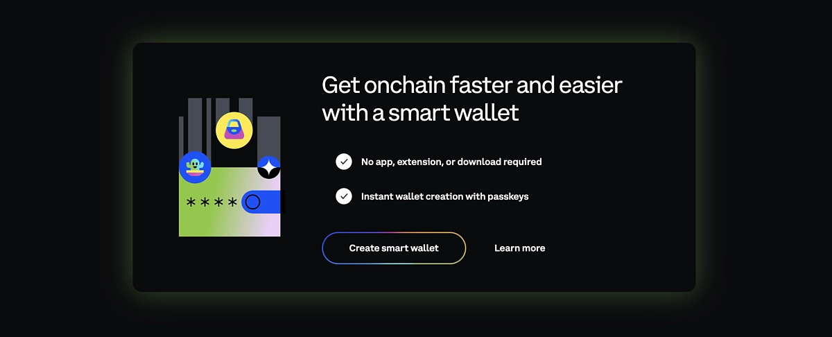 Create smart wallet on Coinbase