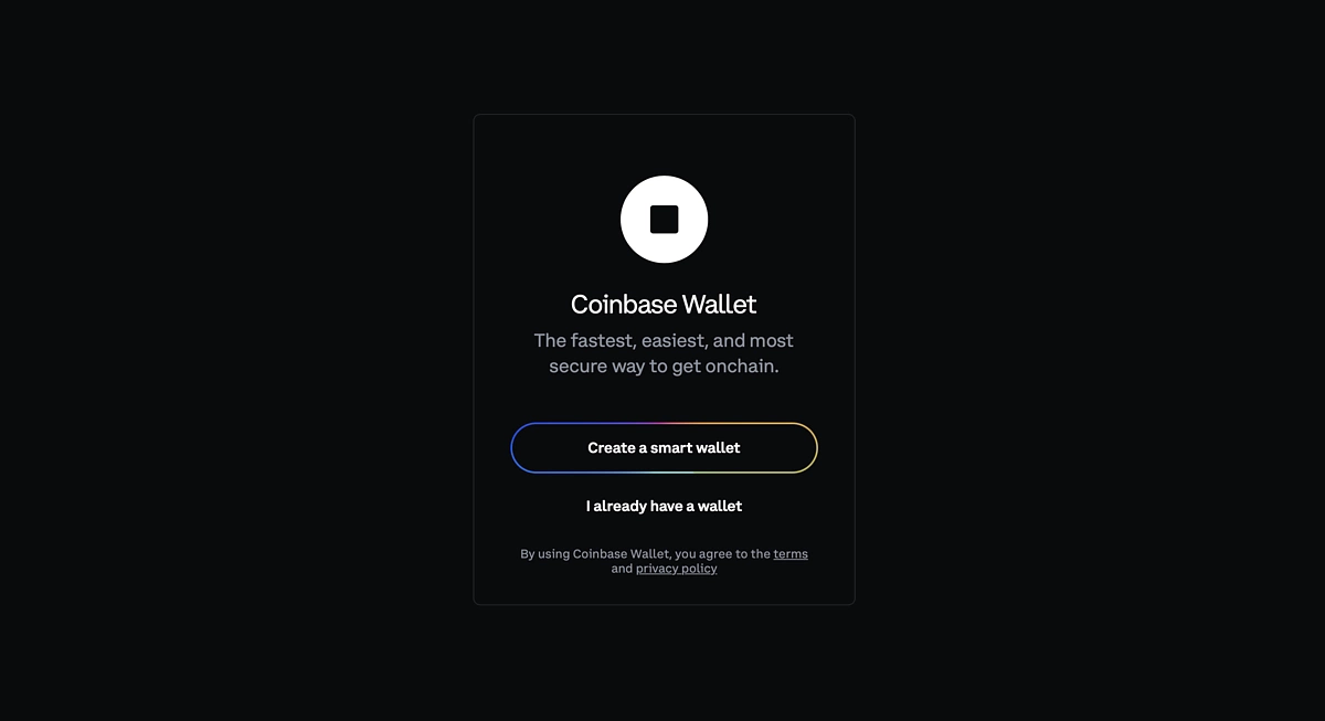 Create a smart wallet on Coinbase