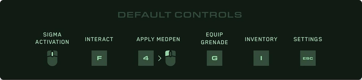 Default Controls in SHRAPNEL