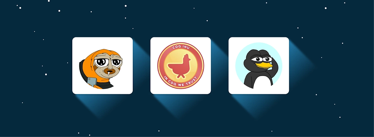 slerf, coq, peng memecoins