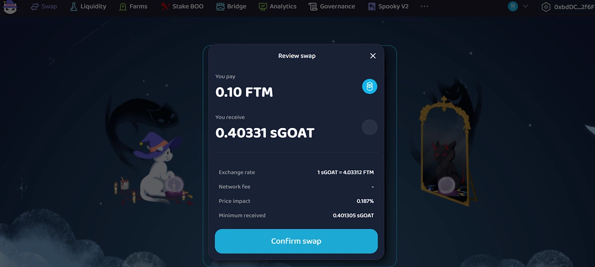 Confirm Swap