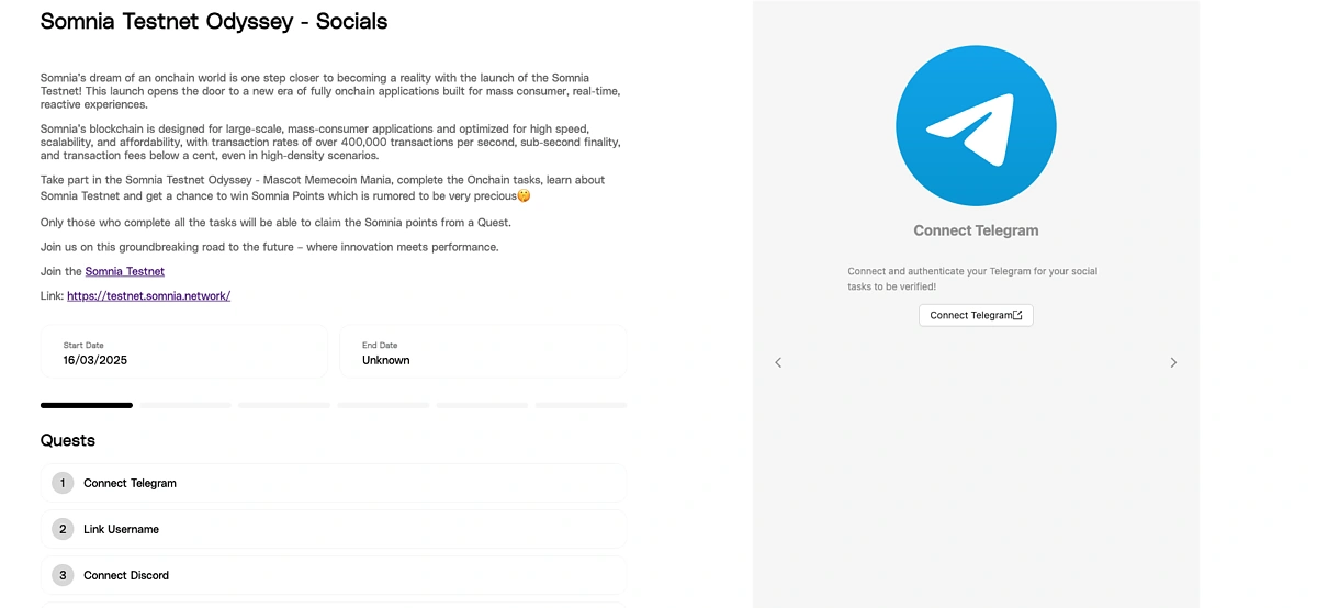 Social tasks on Somnia