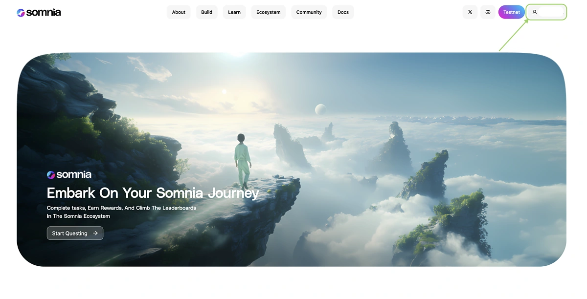 Somnia account page