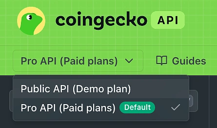 free crypto api - CoinGecko demo plan