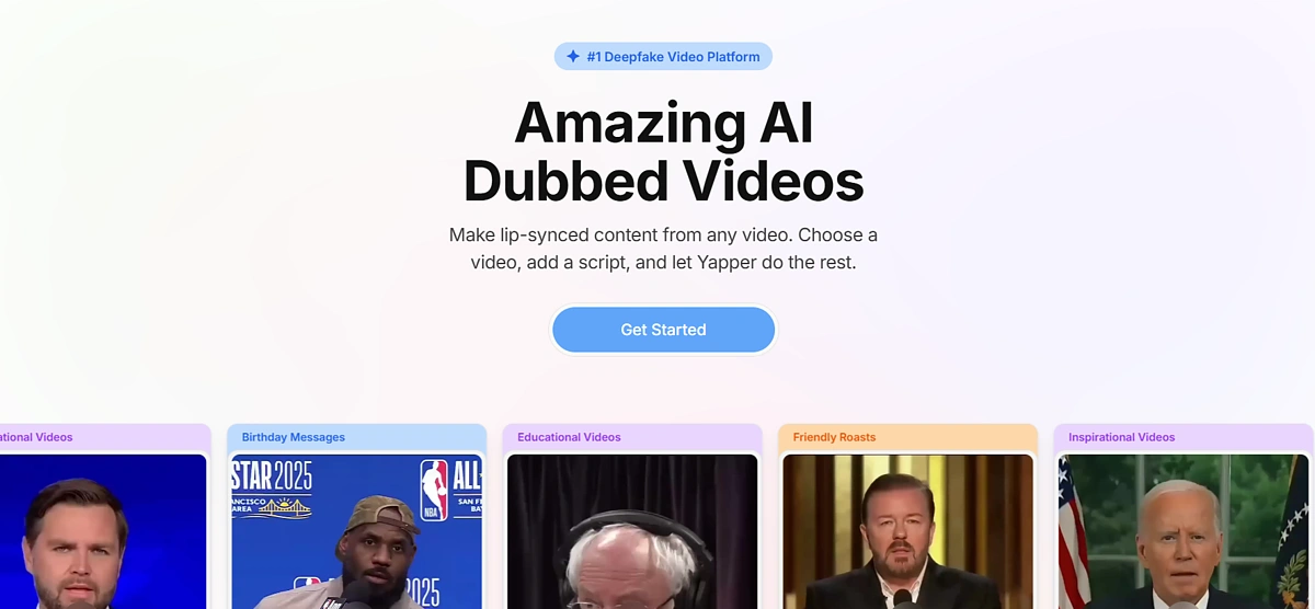 Yapper web page
