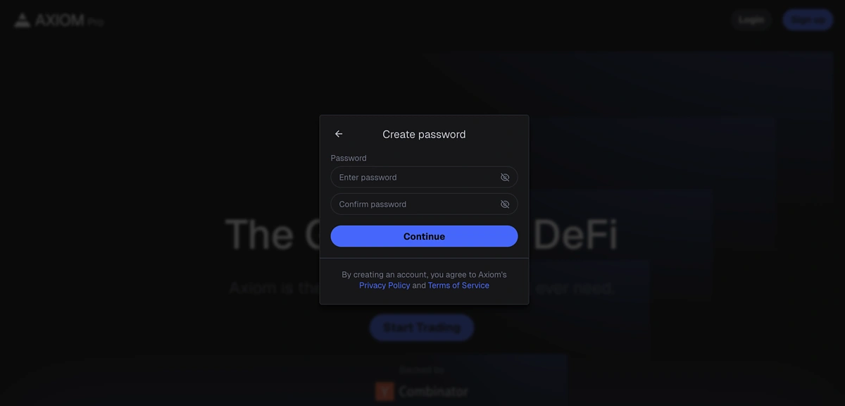 Set up Password