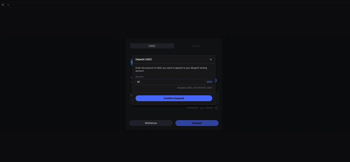 Confirm deposit amount