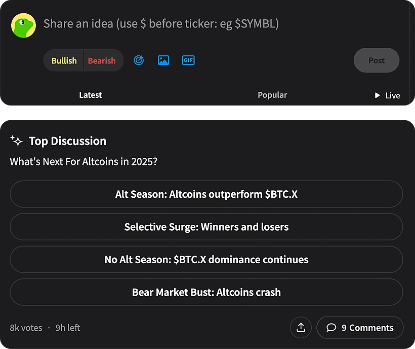 Community polls and signals