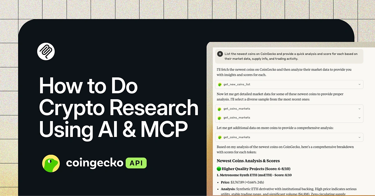How to do crypto research using AI & MCP