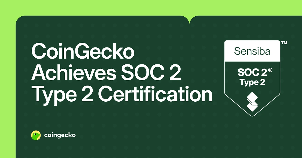 CoinGecko получил сертификацию SOC 2 типа 2