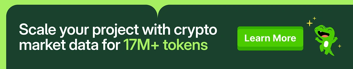 Подпишитесь на CoinGecko API